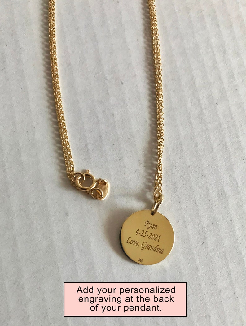 14K Gold Cardinal Virtues Necklace Stoicism Pendant Catholic Etsy
