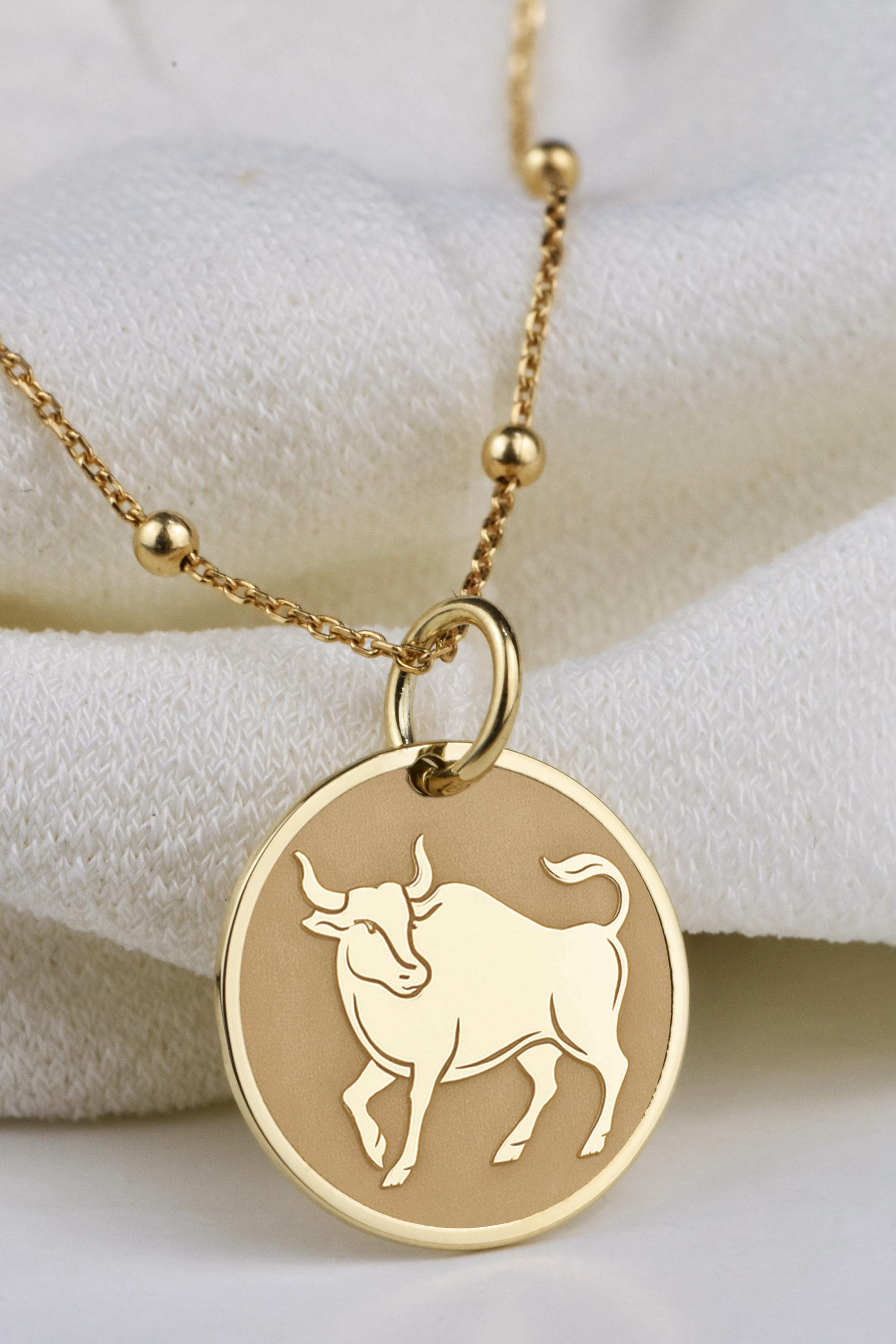 Oxgift 14K Solid Gold Ox Sign Necklace, Chinese Zodiac Jewelry, Ox Year Amulet ...