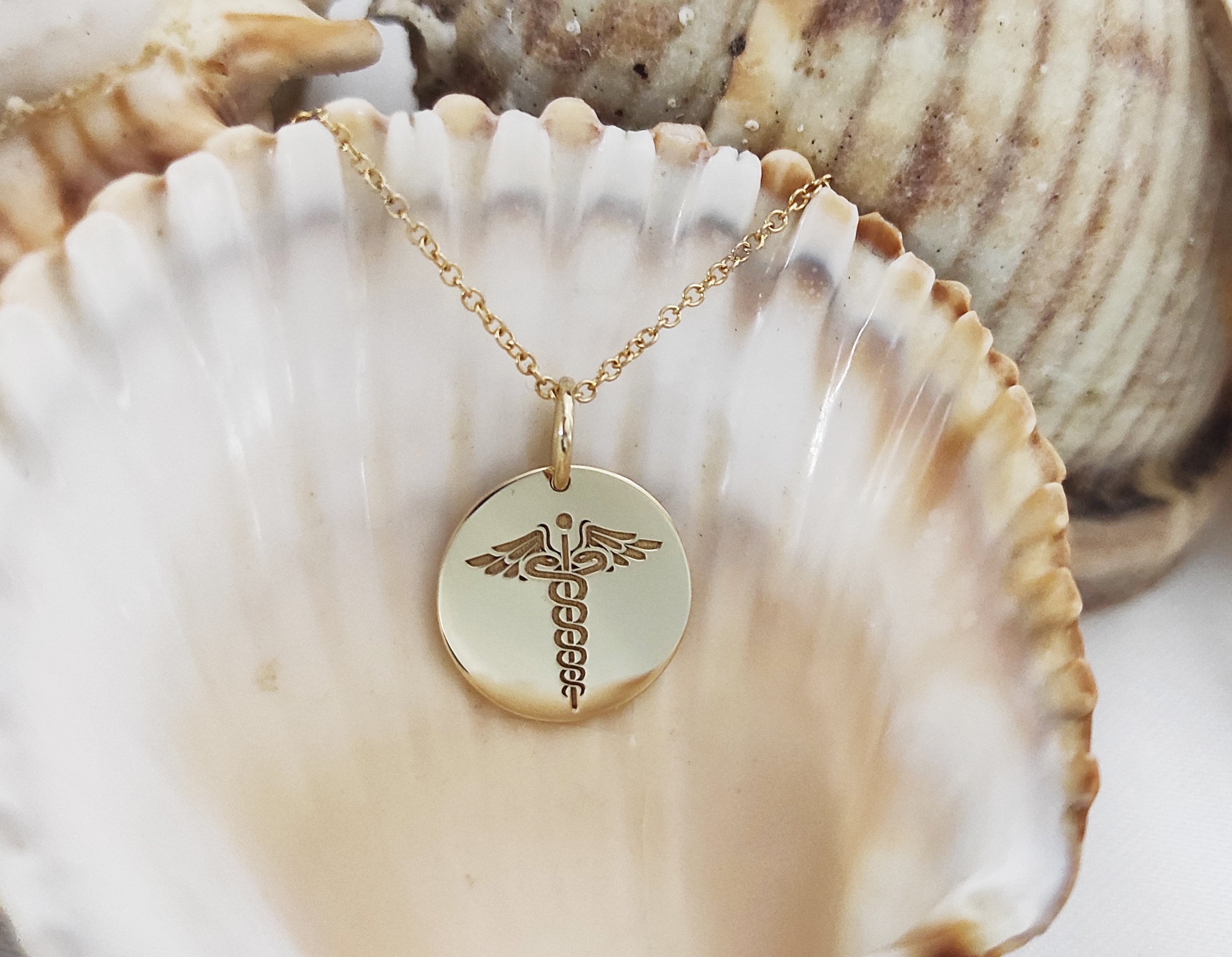 Medical Necklace Nurse Necklace Doctor Necklace 14K Gold Etsy