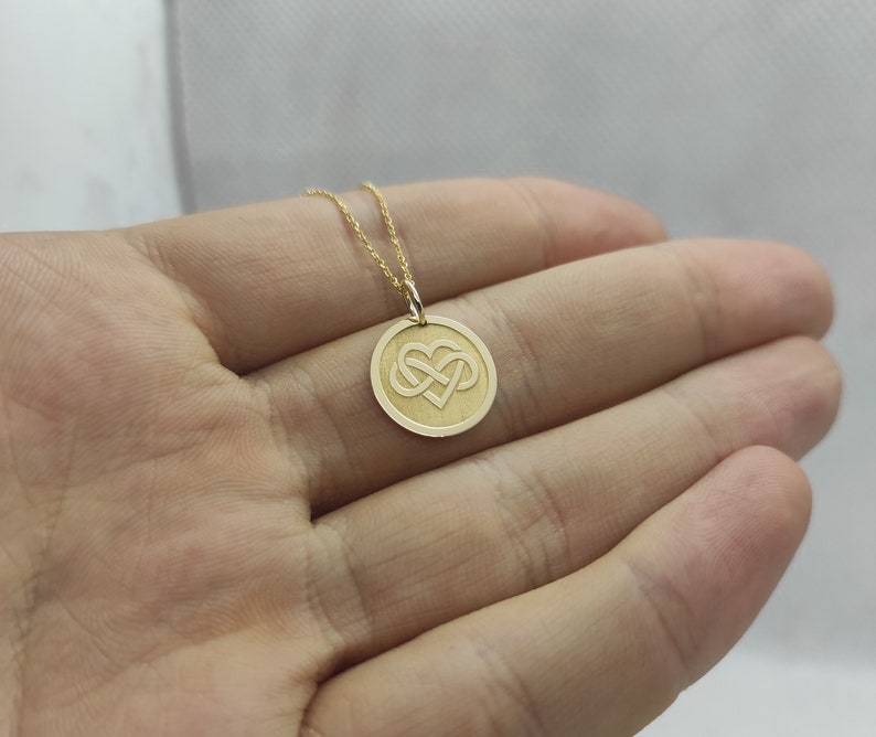Infinity Heart Necklace 14K Gold Pendant Ininite Love Charm - Etsy