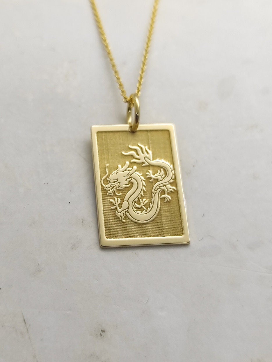 Square dragon pendant deals