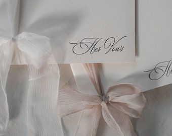 Letterpress Catherine Vow Book (PAIR)