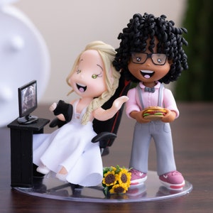 LGBTQ+ Wedding Cake Topper - Custom Couple - Personalized Wedding Gift - LGBT Wedding - Gay Couple Doll