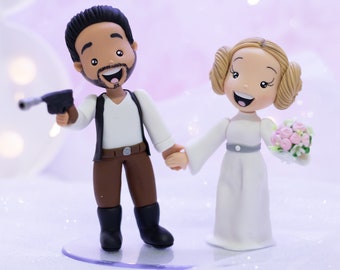 Personalisierter Hochzeitstorte Topper: Braut und Bräutigam Kalt Porzellan Ton Andenken