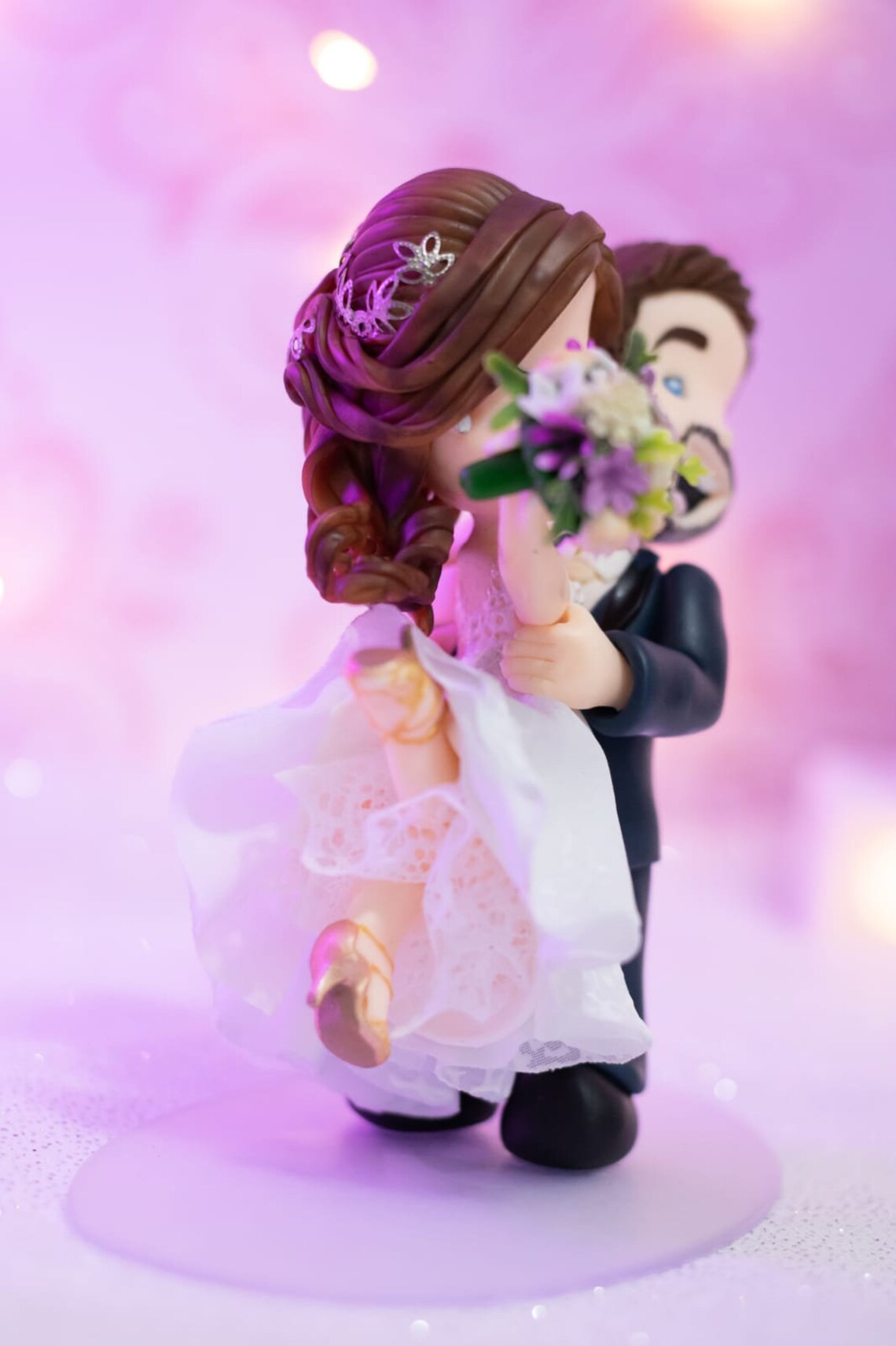 Fully Personalized Wedding Cake Topper Figurines Bride and Etsy New