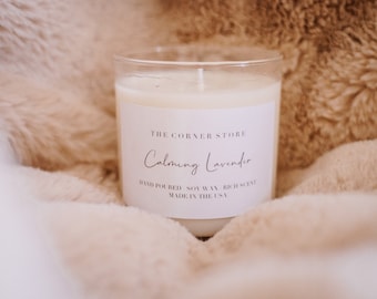 Lavender Soy Candle | Aromatherapy Candle | Calming Lavender | Relaxation Candle | Stress Relief Candle | Lavender Scented Soy Candle | Gift