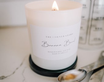 Banana Bread Soy Candle | Banana Bread Candle | Kitchen Candle | Cozy Candle | Soy Wax Candle | Gifts for Her