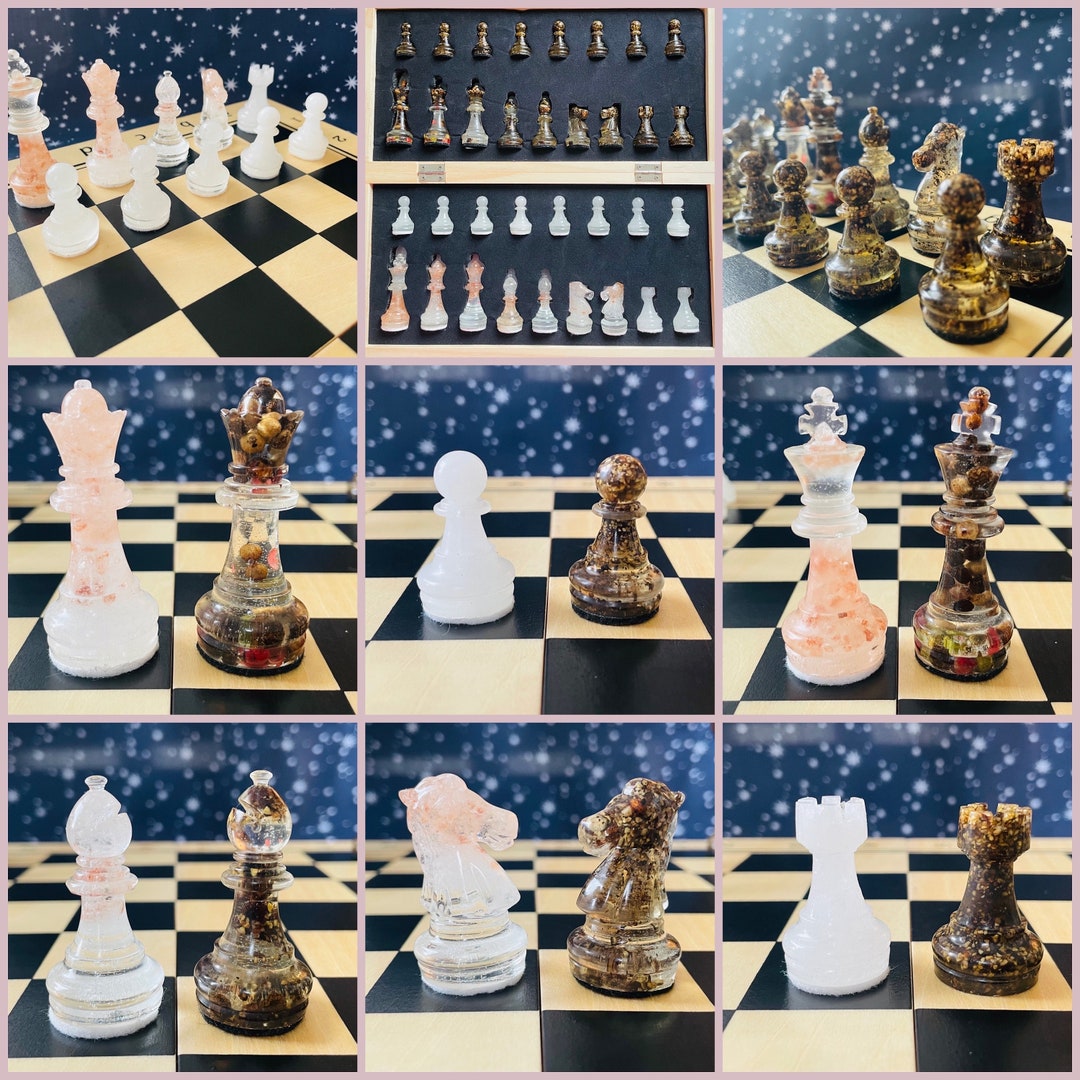 Salt Vs Pepper Chess Set. Nemesis Chess. Unique Creation. Etsy