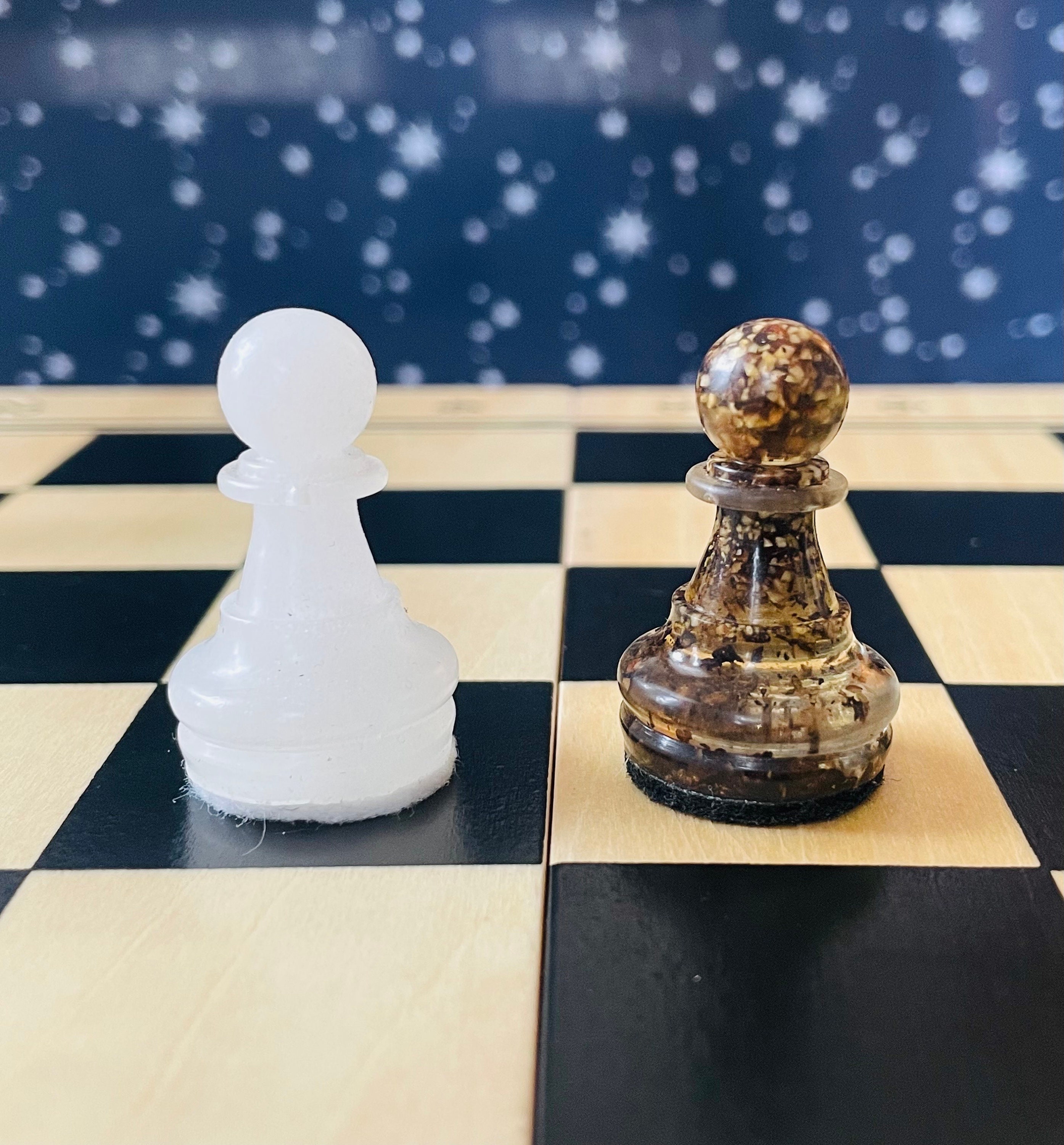 Salt Vs Pepper Chess Set. Nemesis Chess. Unique Creation. Etsy