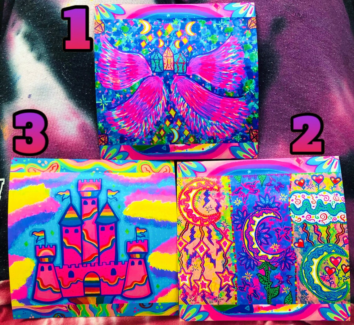 Groovy 4 x 4 prints Etsy