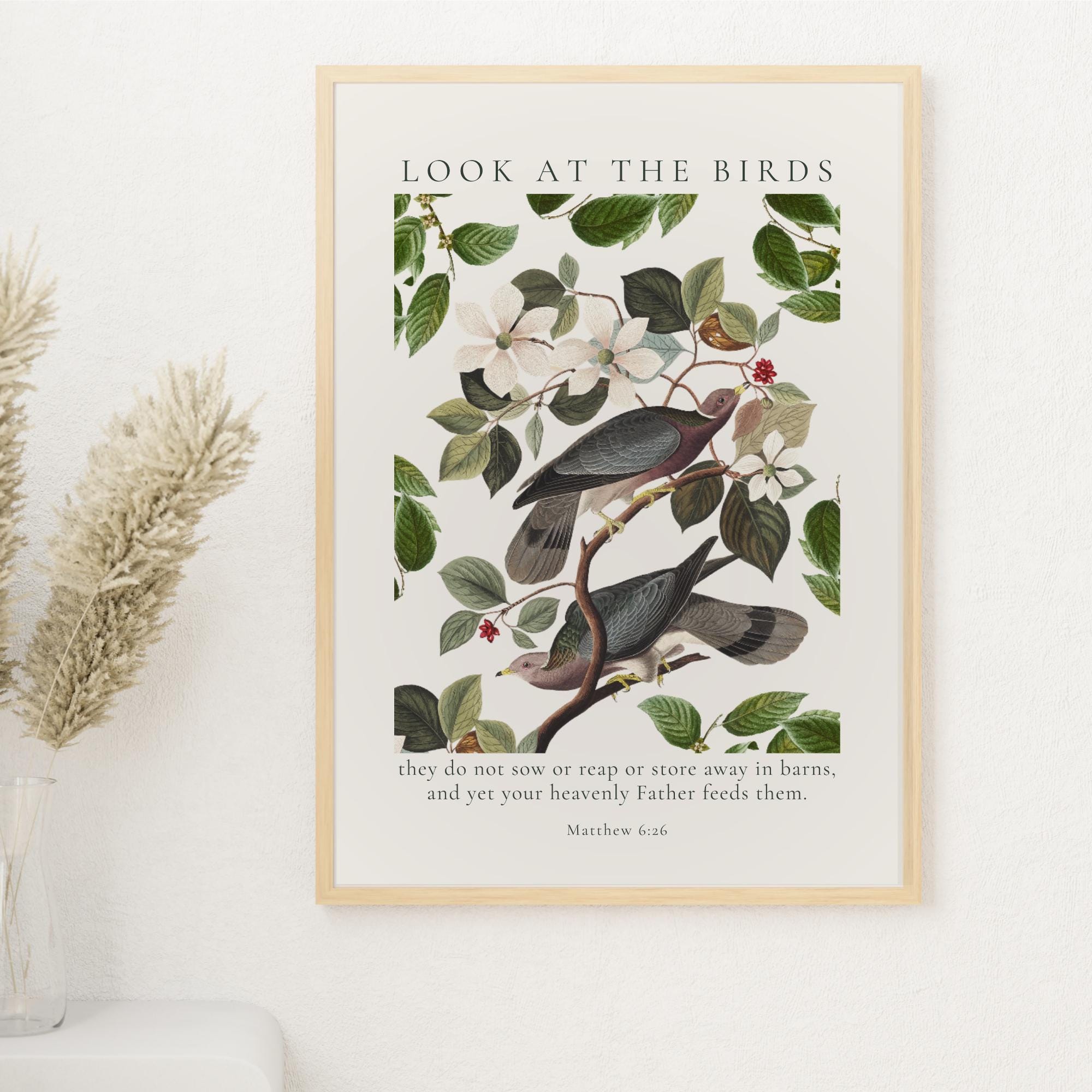 Christian Art Prints Matthew 6 Inspirational Bible Verse Wall Decor ...
