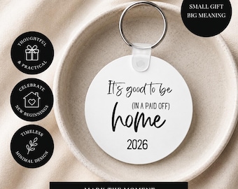 Mortgage Payoff Keychain Debt Free Home Celebration House Achievement Milestone Gift Congratulation Homeowner Loan Freedom Acrylic Accessory