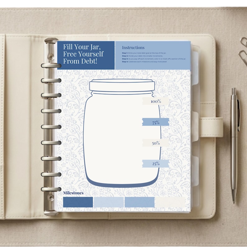 Debt Payoff Tracker Printable Pdf Budget Planner Financial Goal ...