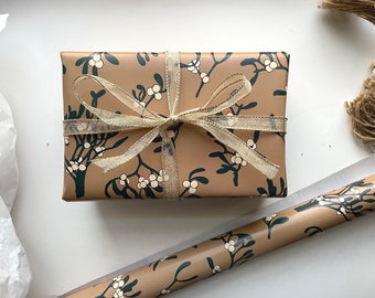 Mistletoe Gift Wrap | Set of 3 Wrapping Paper Sheets | Under the Mistletoe