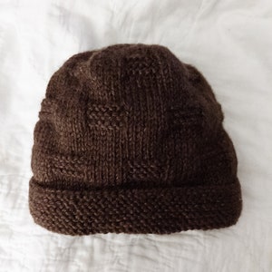 Chocolate Brown Woven Beanie