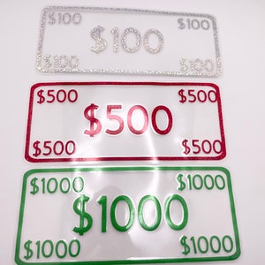 Money Placeholders, Cash Stuffing Placeholders, Savings Challenge, Cash Budgetting