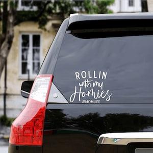 Rollin With My Homies Mom Car Decal, Window Vinyl Decal, Kids On Board, Mom Life