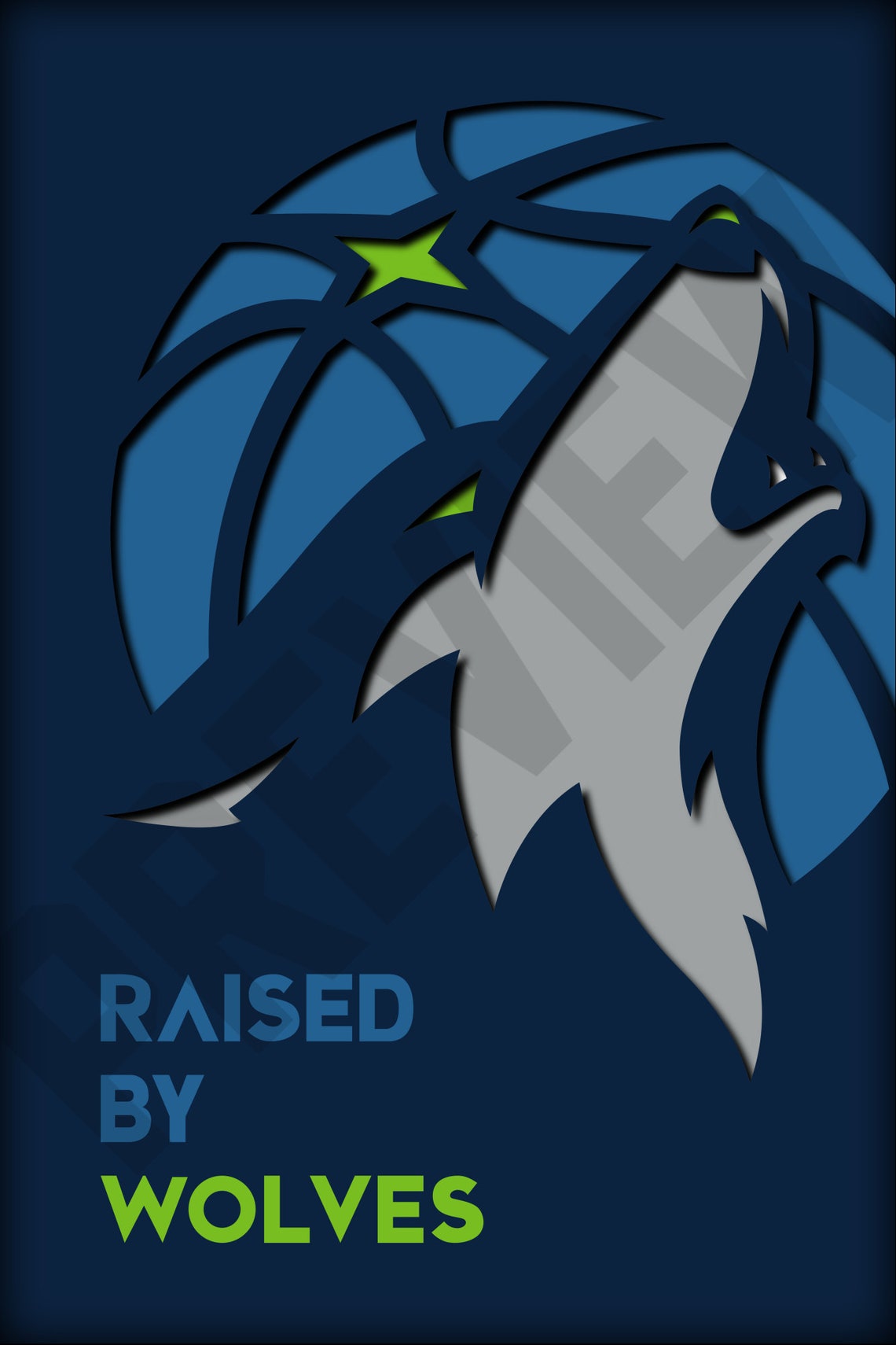 Minnesota TIMBERWOLVES NBA Poster printable Digital Art - Etsy
