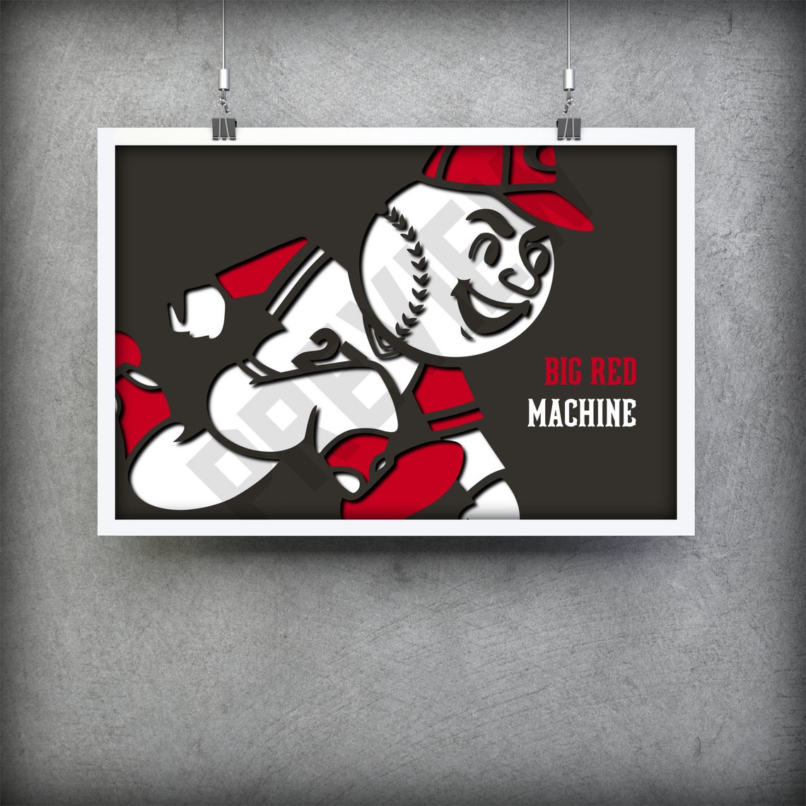 Cincinnati REDS MLB Poster printable digital art digital | Etsy