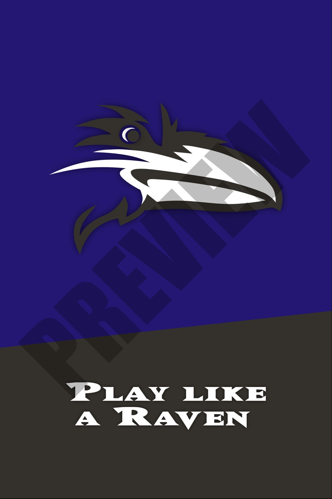 Baltimore RAVENS Minimalist NFL Poster printable digital art | Etsy