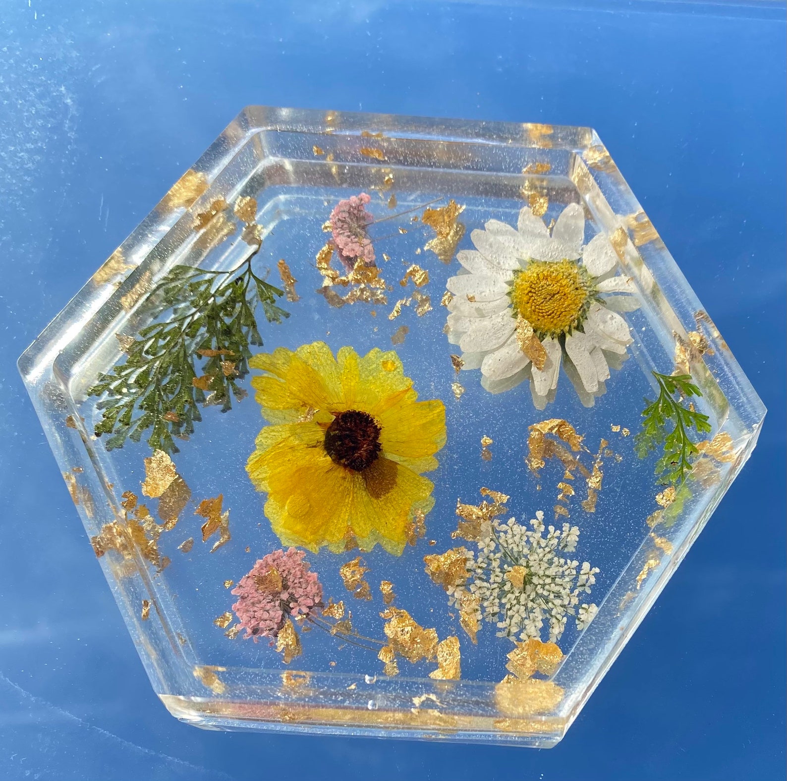 Pressed Flower Resin Coaster Etsy UK