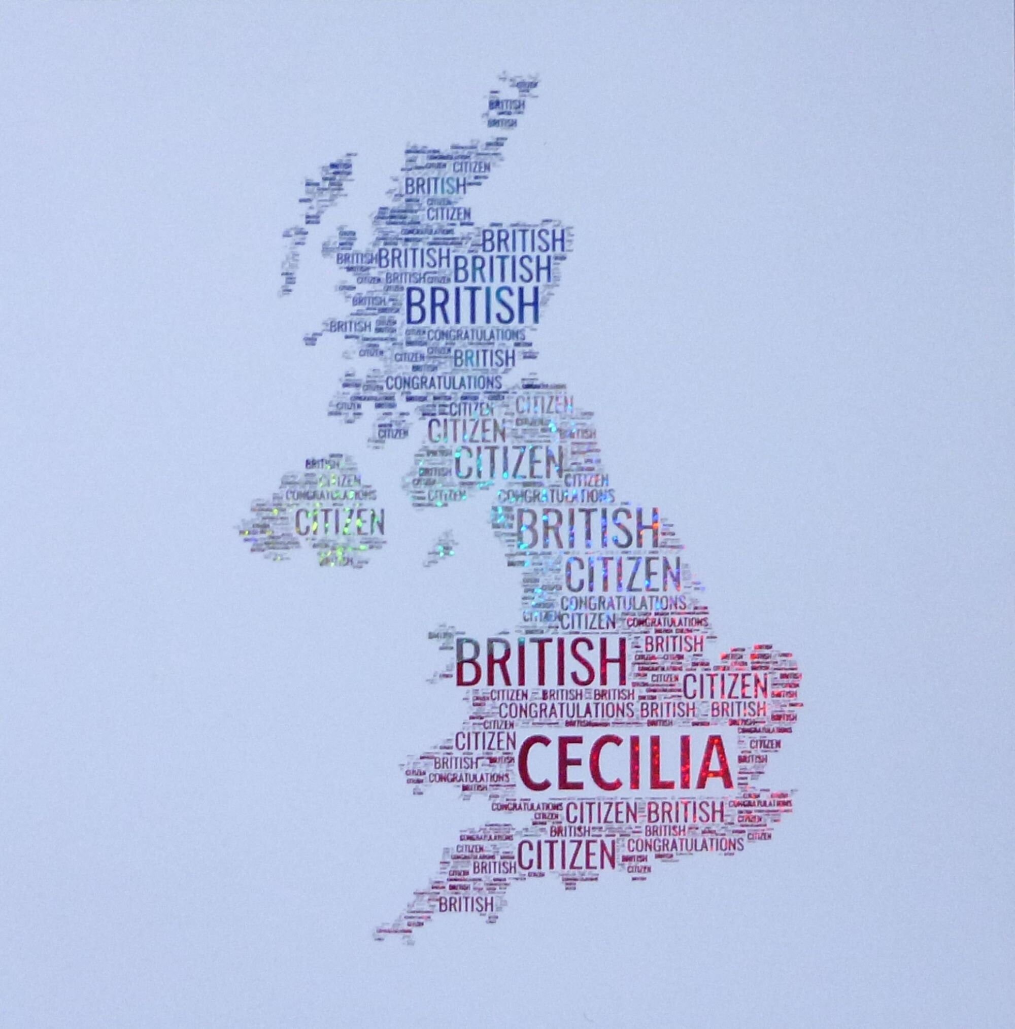 British Citizen Card Handmade Personalised United Kingdom Etsy UK