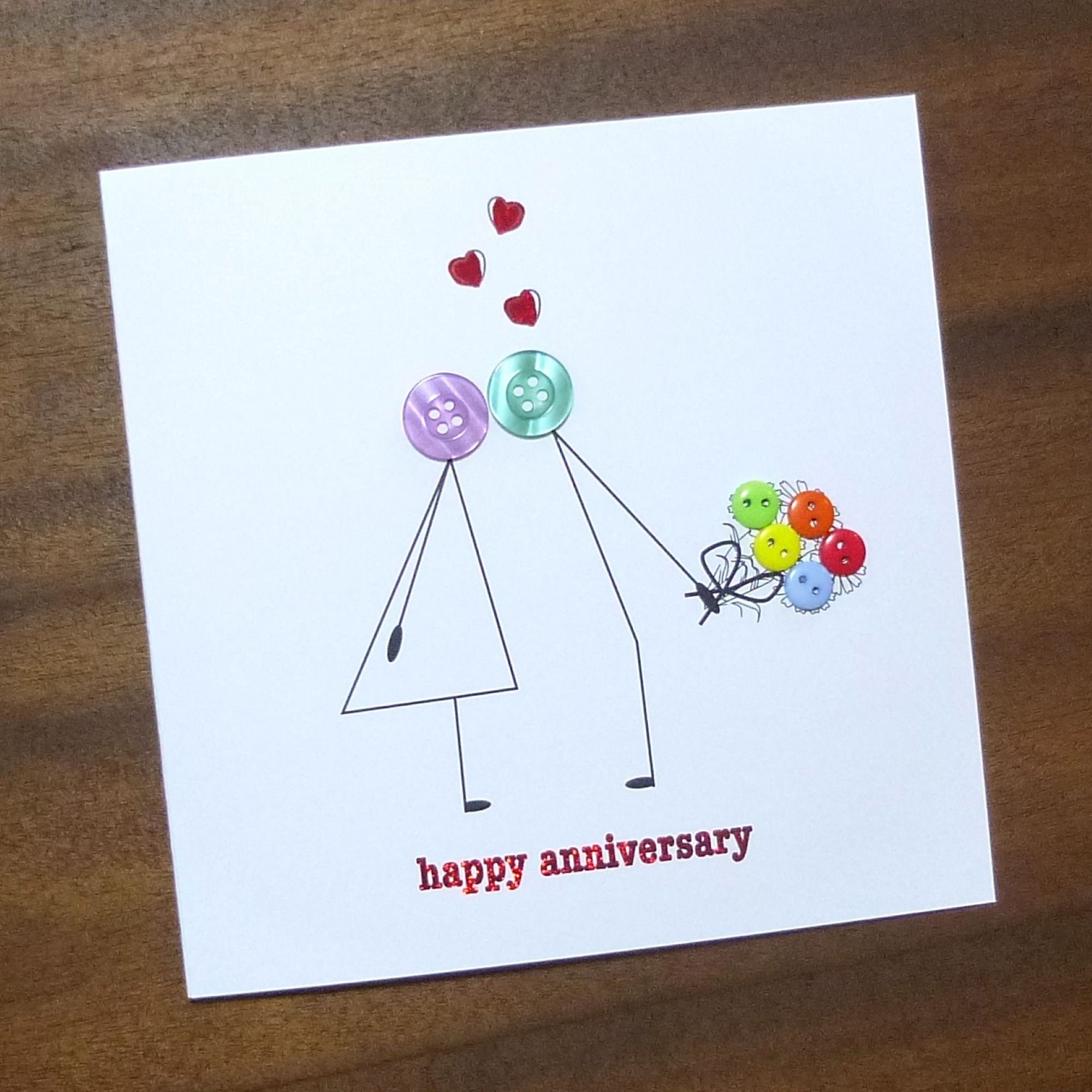 Happy Anniversary Card / Stick People Anniversary Greeting Card