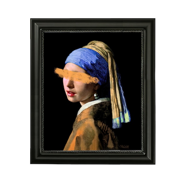 Digital Download Art| Pearl Earring Girl| Altered Portrait Art| Home Decor| Gallery Wall Art| Multiple jpg Sizes| INSTANT DOWNLOAD