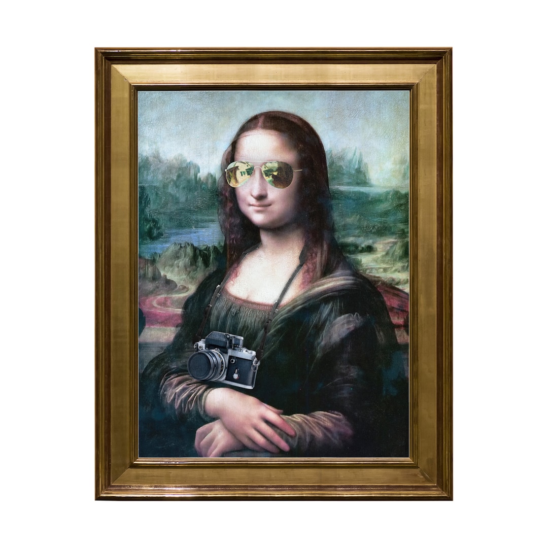 Digital Download Art, Mona Lisa, Sunglasses, Gallery Wall Art