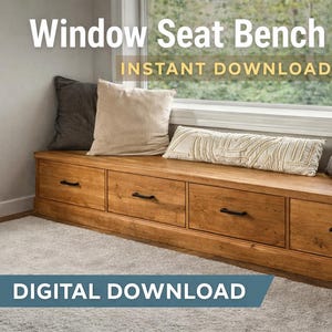 DIY Window Seat Bench Plans With Drawers Storage Woodworking PDF Built In
