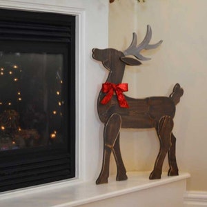 Wood Reindeer DIY, Christmas Decoration, Woodworking Digital PDF Plans, Instant Download