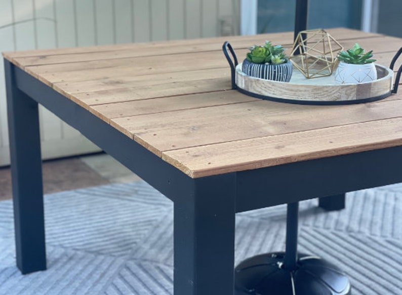 DIY Square Outdoor Dining Table for 8, Farmhouse Diningtable ...
