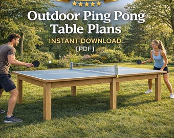 Outdoor Ping Pong Table Plans DIY Woodworking PDF Backyard Game Table