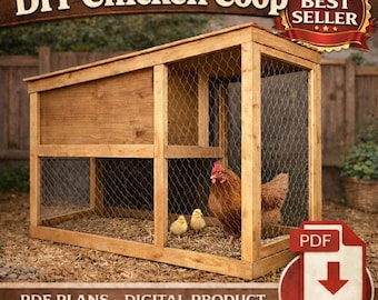 Modern Chicken Coop Plans PDF DIY Wooden Hen House Build Guide