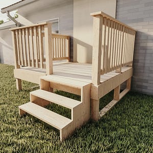 DIY terrasse en bois, terrasse en bois de ferme, terrasse en bois pour le travail du bois, plans numériques PDF, téléchargement immédiat