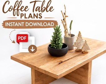 Planos de mesa de centro rústica para carpintería (hazlo tú mismo) Guía para construir muebles rústicos