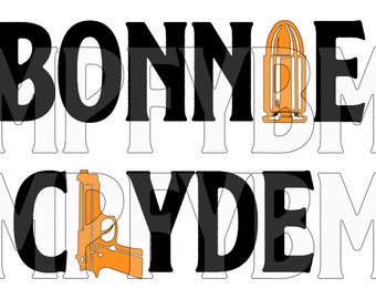 Download Bonnie And Clyde Svg Etsy