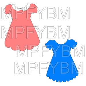 File digitale di vestitino per bambina. SVG PDF PNG tutto incluso. Carino per decalcomanie o inviti per baby shower o biglietti di ringraziamento.