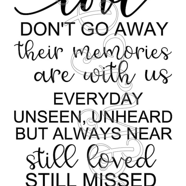 Personalized In Loving Memory Metal Sign - Those We Love Don't Go Away - Sympathy Remembrance Gift for Loved Ones main image 1