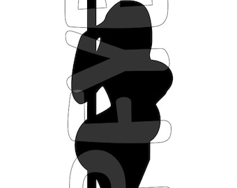 Zal dansen voor gasgeld - plus size paaldanseressilhouet. Digitaal bestand SVG PDF PNG Maakt een schattige shirtoverdracht of sticker