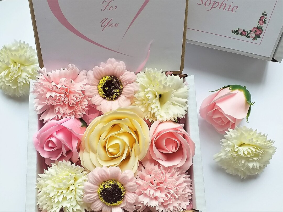 Soap Flower Gift Set/gift for Her/floral Bouquet/spa Kit/bath Etsy UK