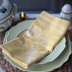 Williams Sonoma Servietten 4er Set Jacquard Citrus Selten und Neu