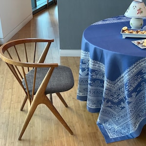 Williams Sonoma Jacquard Tablecloth Beautiful Jewish Tablecloth 70x126“ NEW
