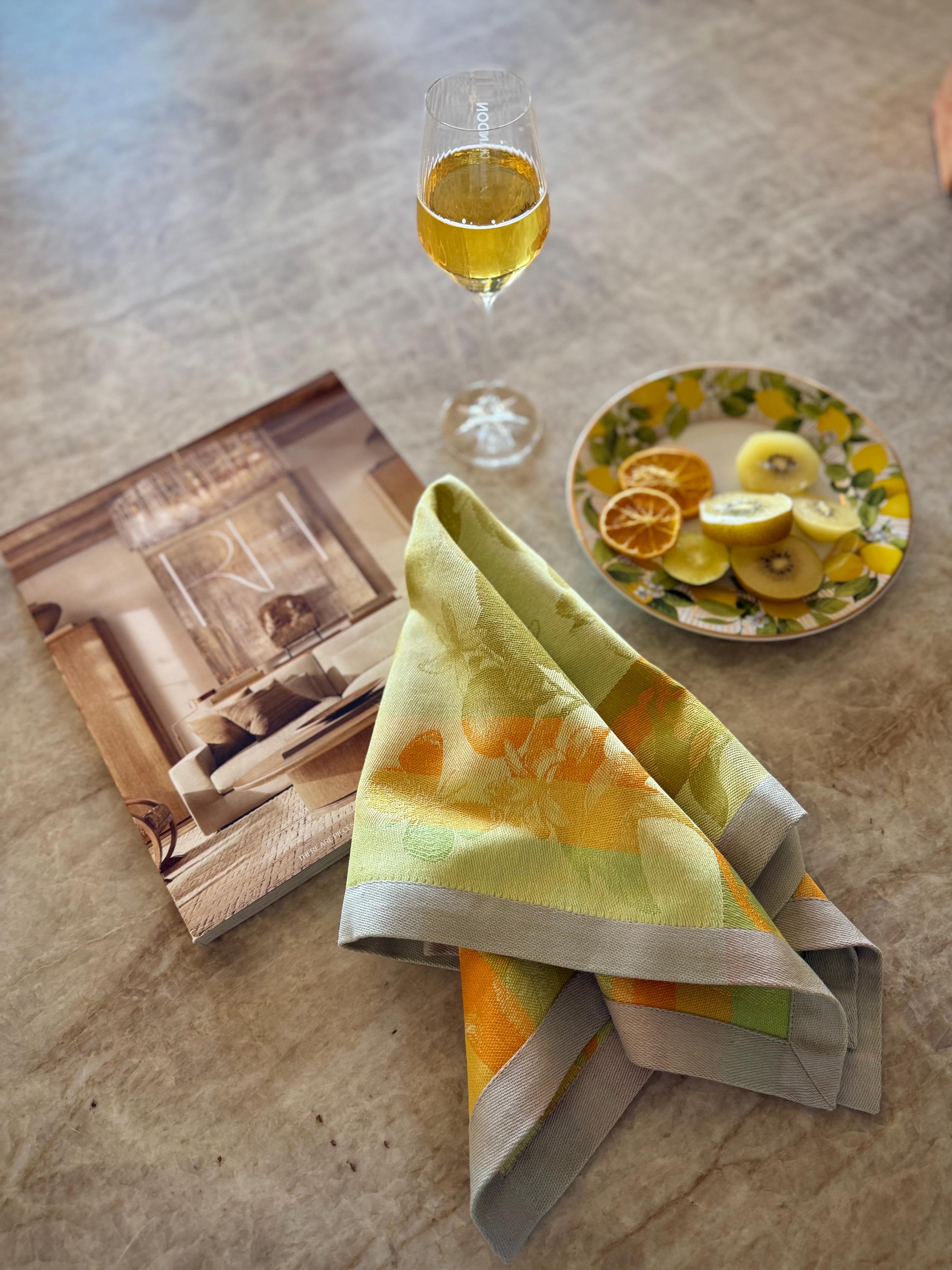 Williams Sonoma Jacquard Orange Tablecloth 70x126 (tiny
