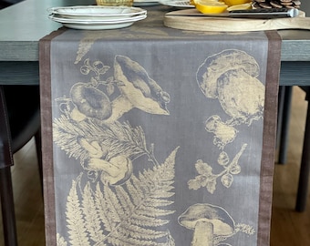 Williams Sonoma Jacquard Tablecloth Copper Pumpkin & Turkey Linen