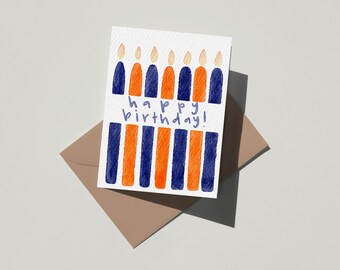 Candle-Thunder-BDAYsimple birthday card, modern birthday card variety card pack uk assorted card pack niece first birthday bestie 18th