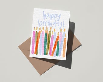 Candle simple birthday card modern birthday card variety card pack uk assorted card pack niece first birthday bestie 18th unique coworker