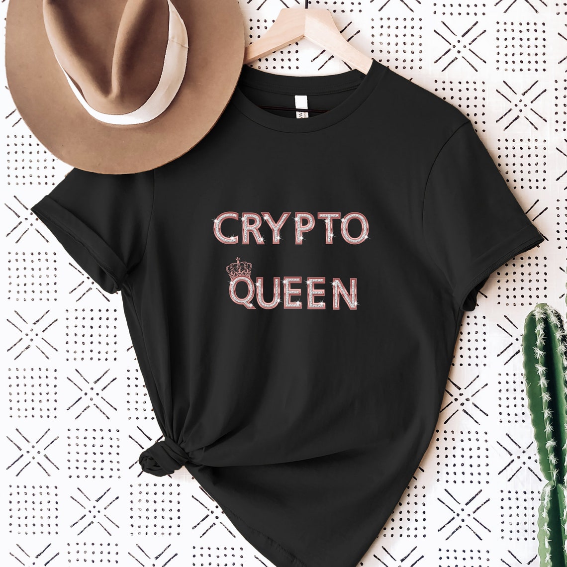 Crypto Queen Womens Crypto Shirt Cryptocurrency Shirt Etsy