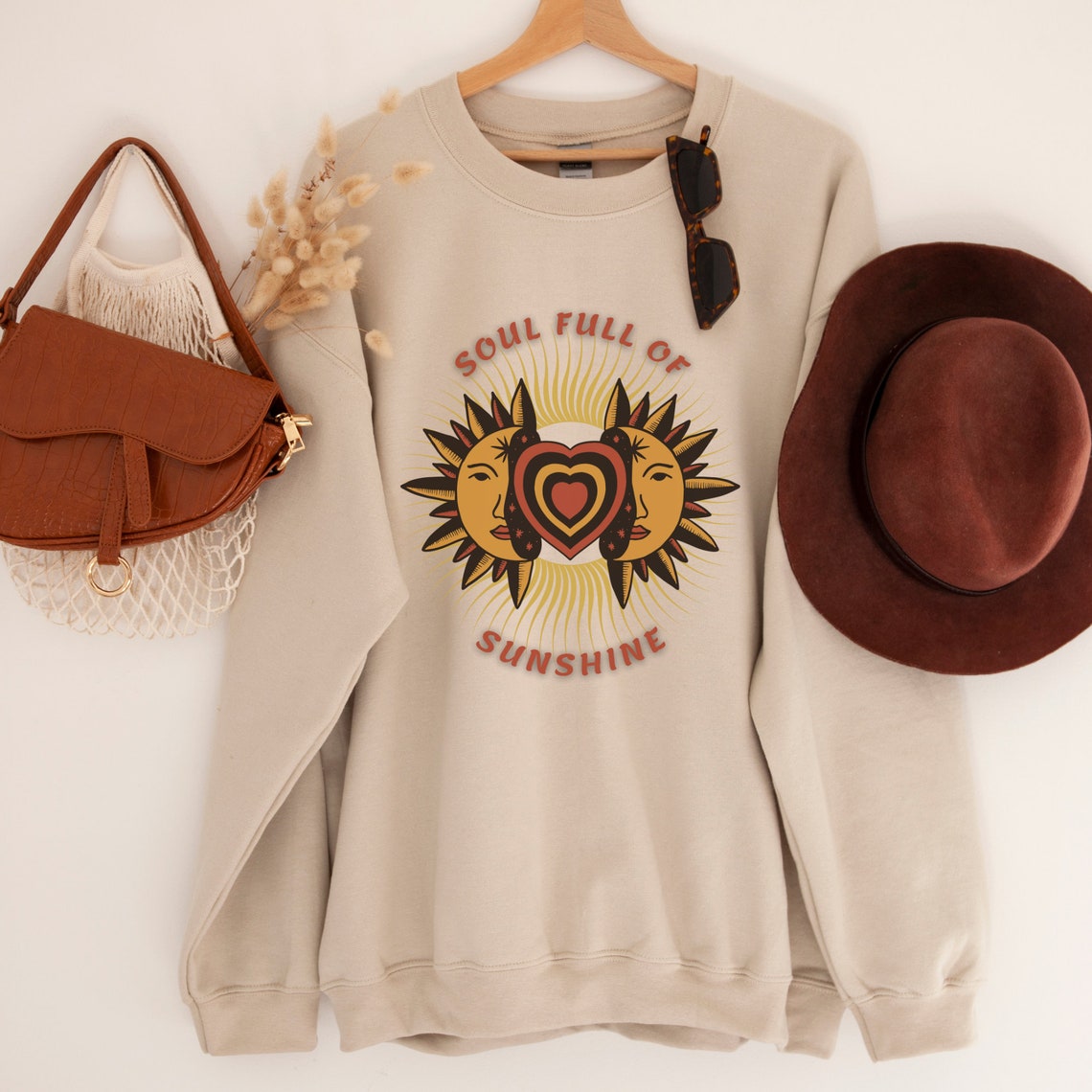 retro sun sweatshirt
