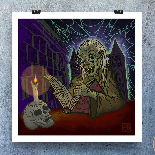 Crypt Keeper / Digital Download / Wall Art / POD / 5 Sizes / 1 GB / Tales from the Crypt / Original Art
